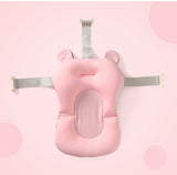 Baby Bath Seat Support Mat Foldable Baby Bath Tub Pad & Chair Newborn Bathtub Pillow Infant Anti-Slip Soft Comfort Body Cushion Pink bear bath mat Standard Model 0 - Tophatter Daily Deals