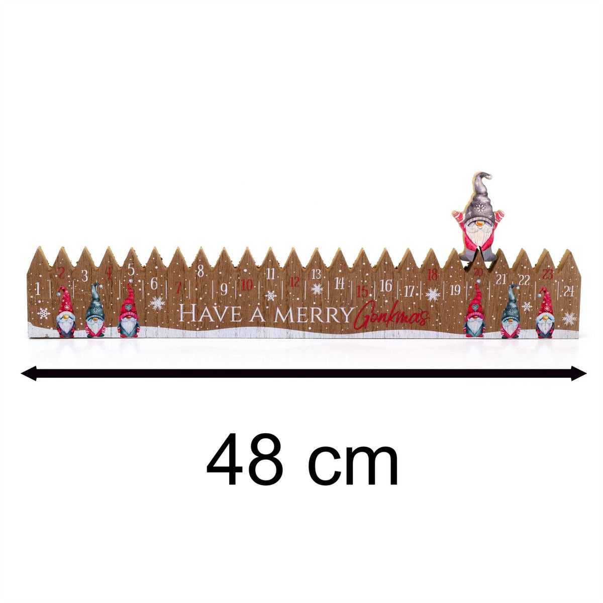Gonkmas Wooden Advent Calendar | Countdown to Christmas Calendar Block - 48cm Advent Calendar - Tophatter Daily Deals