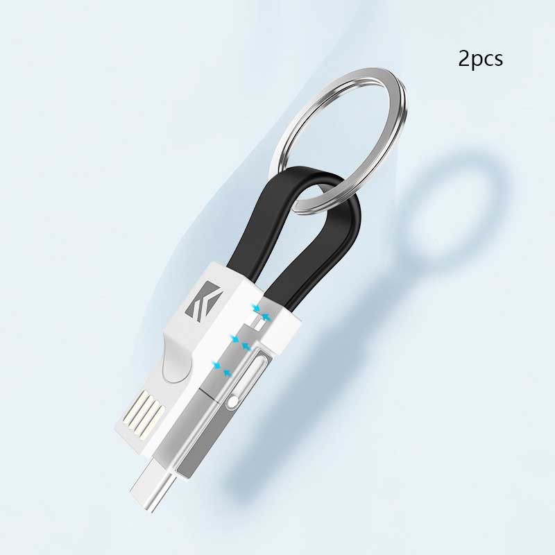 Applicable To Android Type-C Creative Mobile Phone Charging Cable Black2pcs USB 0 - Tophatter Daily Deals