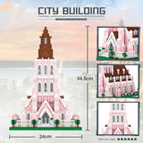 Building Blocks High Difficulty Giant Type Assembled Swan Lake Castle 0 - Tophatter Daily Deals