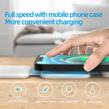 3 In 1 Magnetic Foldable Wireless Charger Charging Station Multi-device Folding Cell Phone Wireless Charger Gadgets 0 - Tophatter Daily Deals