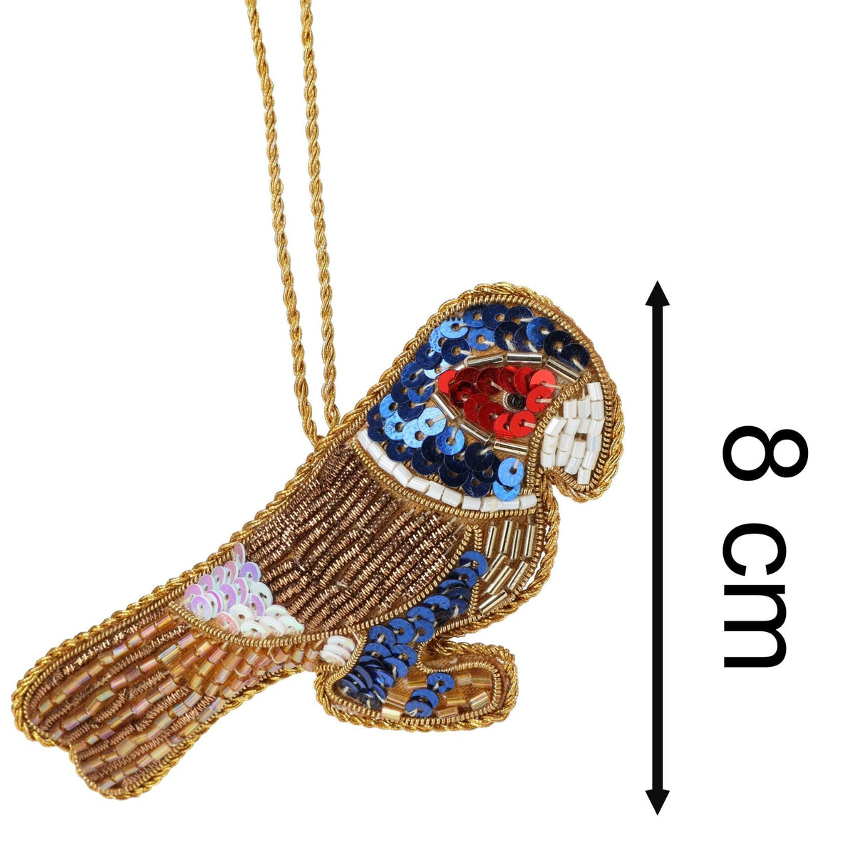 Christmas Tree Beaded Parrot Bauble | Christmas Tree Hanging Ornament - 10cm Baubles - Tophatter Daily Deals