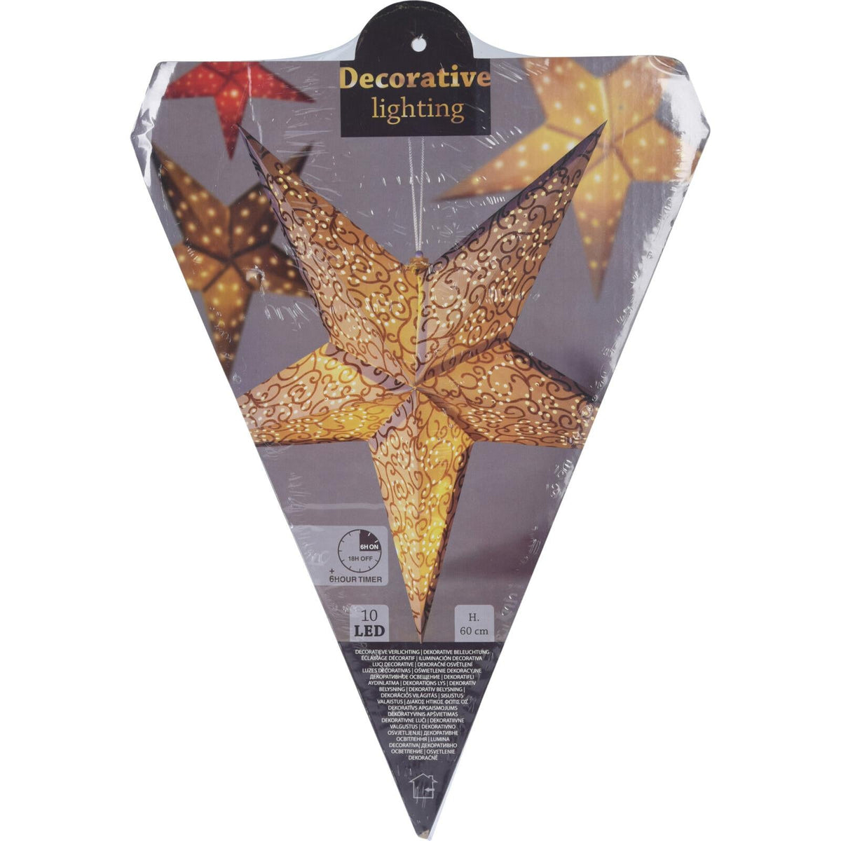 White LED Christmas Star | Christmas Paper Star Light Hanging Decoration - 60cm LED Light - Tophatter Daily Deals