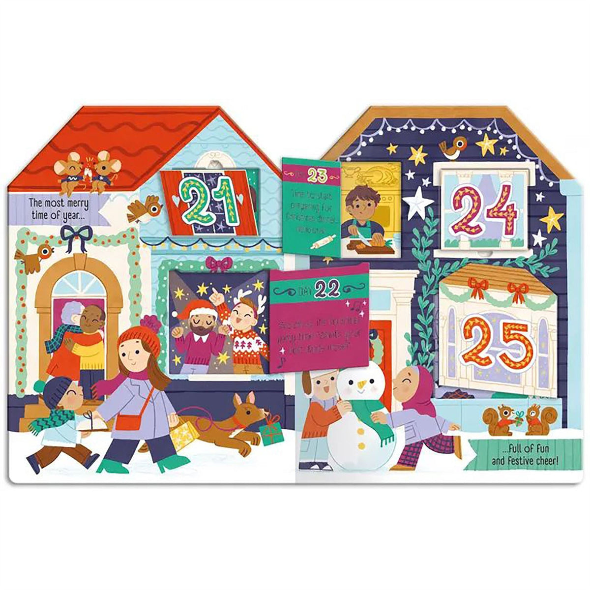 Christmas Village Fold-out Advent Calendar Book, Children's 25-Flap Advent Book Advent Calendar - Tophatter Daily Deals