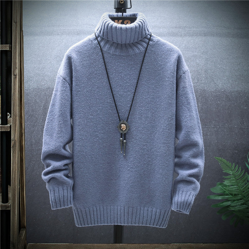 Warm Youth Turtleneck Sweater - Relaxed Fit, Wool Blend Blue grey 3D Changing Face Moving Picture Frame - Tophatter Daily Deals