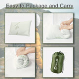 Camping Pillow Shredded Memory Foam Travel (2 Pack) Camp Furniture - Tophatter Daily Deals