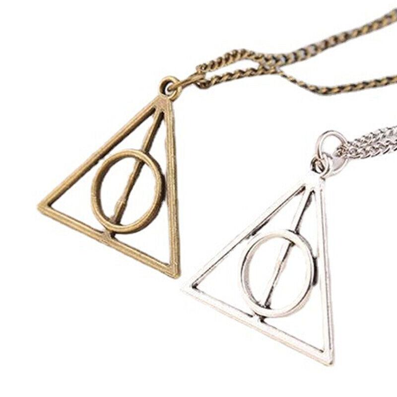Deathly Hallows Necklace - Wizard Potter Golden Snitch Inspired Silver Necklace Bracelet Gifts Sets UK Deathly Hallows Necklace Bronze Festive & Franchise - Tophatter Daily Deals