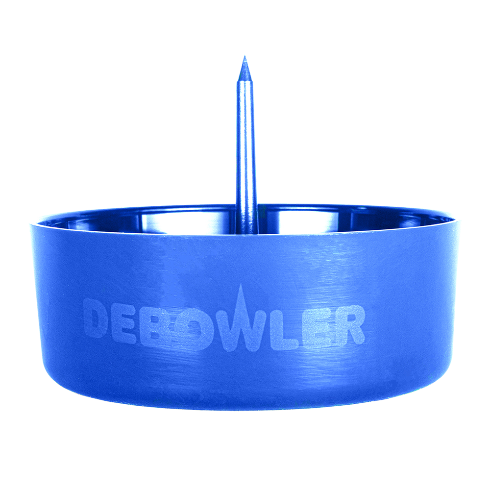 Debowler Ashtray w/ Cleaning Spike Debowler Blue Ashtrays - Tophatter Daily Deals