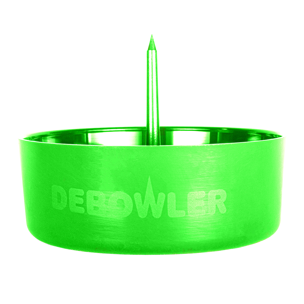 Debowler Ashtray w/ Cleaning Spike Debowler Green Ashtrays - Tophatter Daily Deals