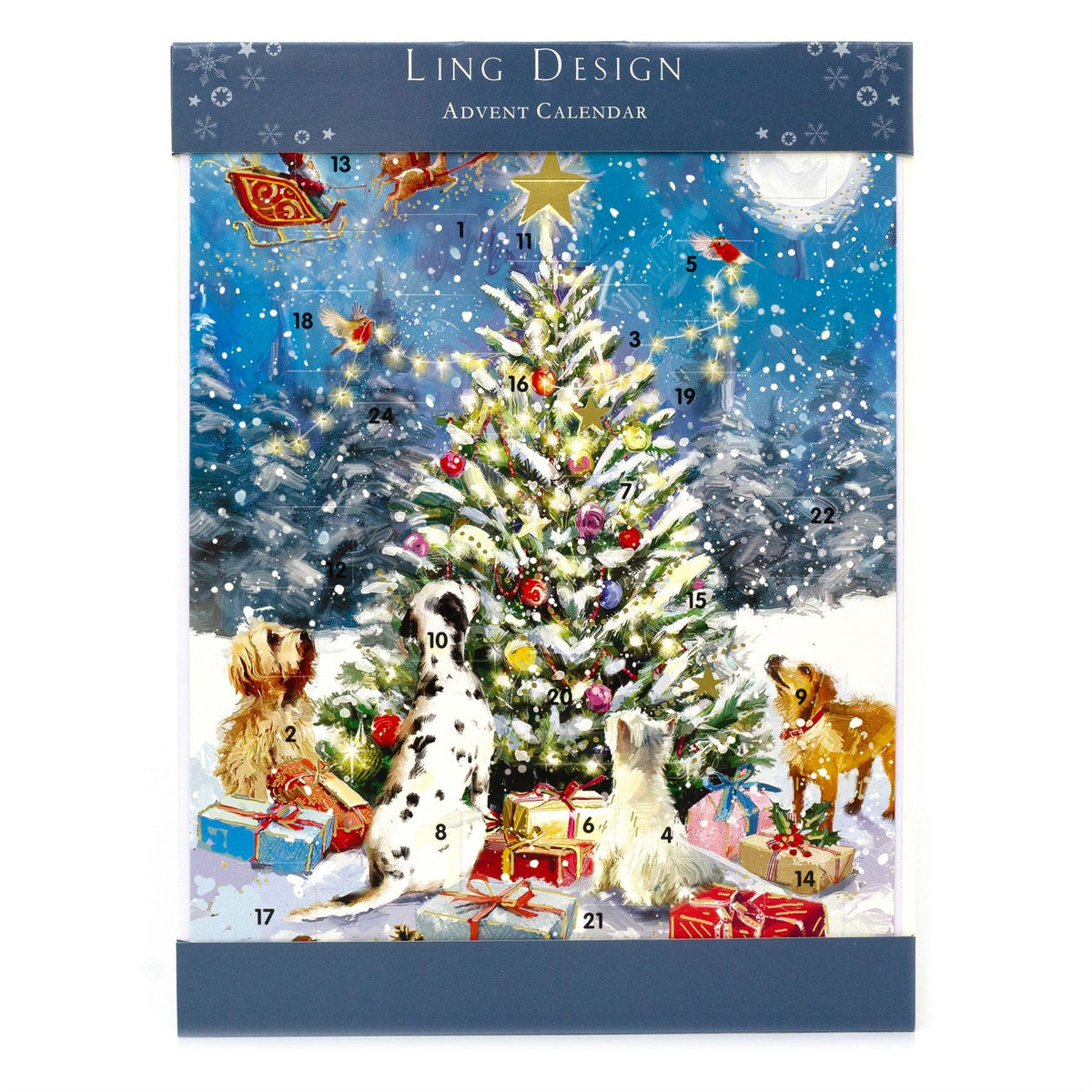 Christmas Tree Christmas Advent Calendar | Dog Advent Calendar - 34x25cm Advent Calendar - Tophatter Daily Deals