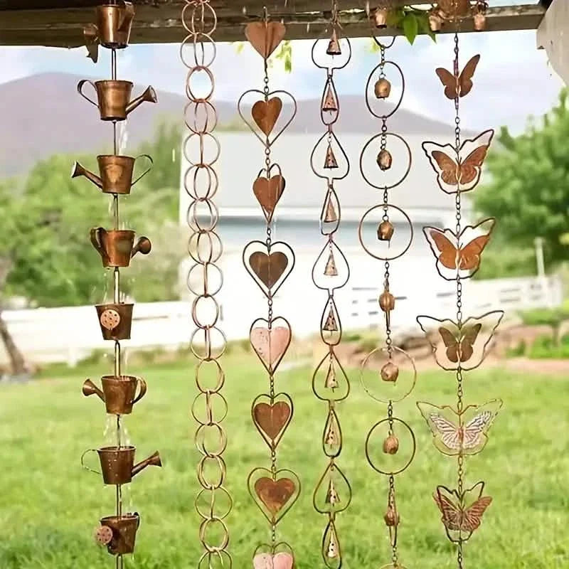 Decorative Rain Chain for Gutters Garden & Patio - Tophatter Daily Deals
