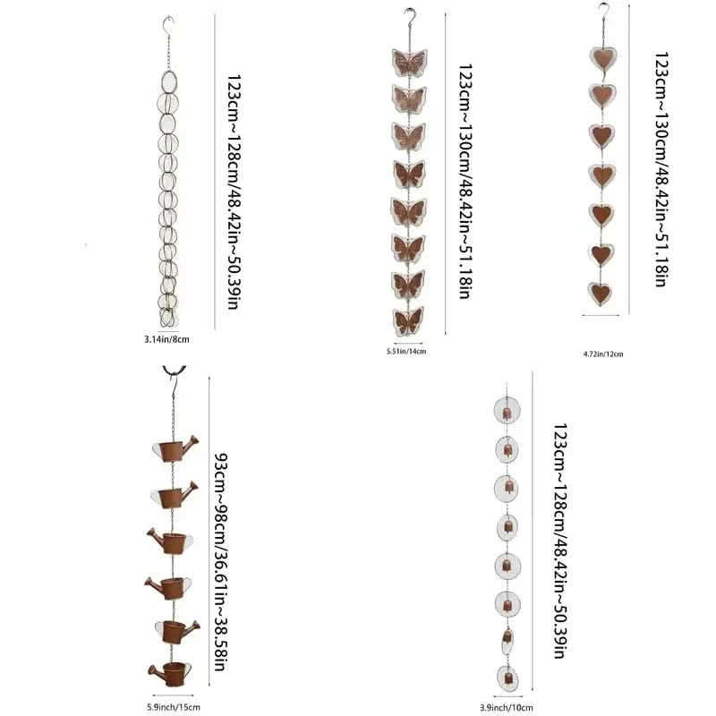 Decorative Rain Chain for Gutters Garden & Patio - Tophatter Daily Deals