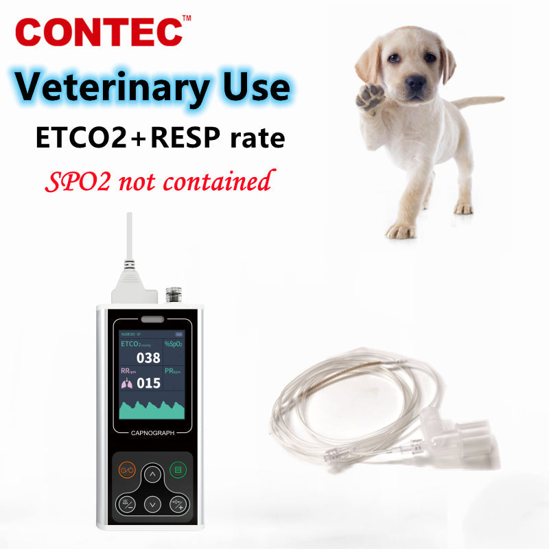 CA10S Handheld Veterinary Sidestream Capnograph VET CO2 Patient Monitor ETCO2 CA10SVET 5 - Tophatter Daily Deals