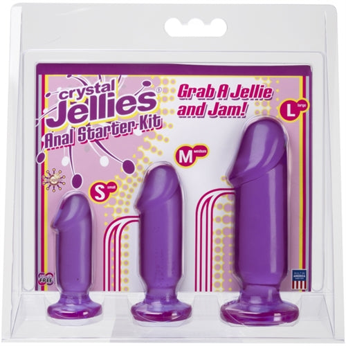 Anal Starter Kit Purple with Three Sizes for Beginners > Anal Range > Butt Plug Kits - Tophatter Daily Deals