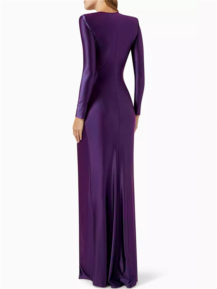 Deep V-Neck Pleated Prom Evening Dress Maxi Dresses - Tophatter Daily Deals