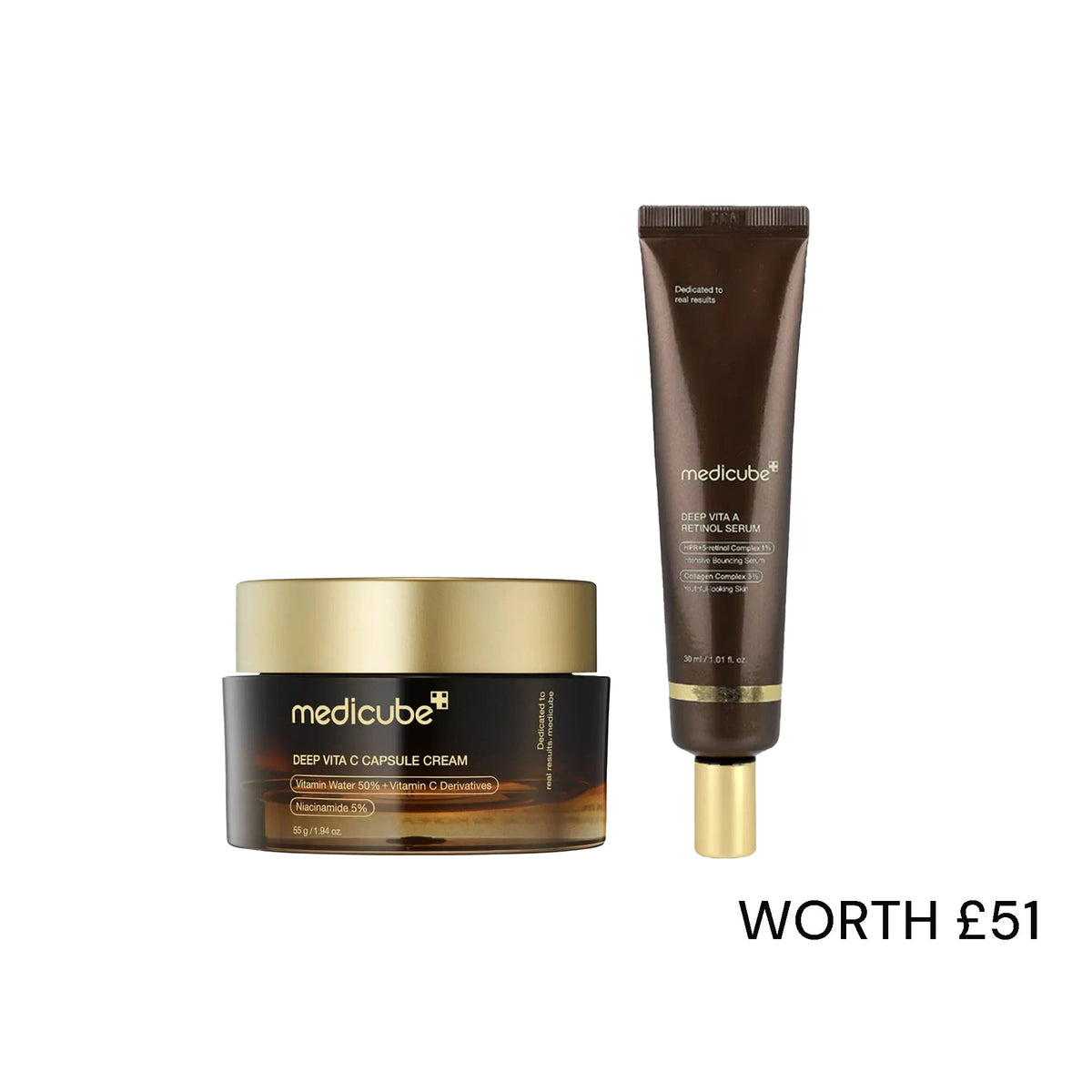Medicube Deep Vita C Capsule Cream & Retinol Serum - Tophatter Daily Deals