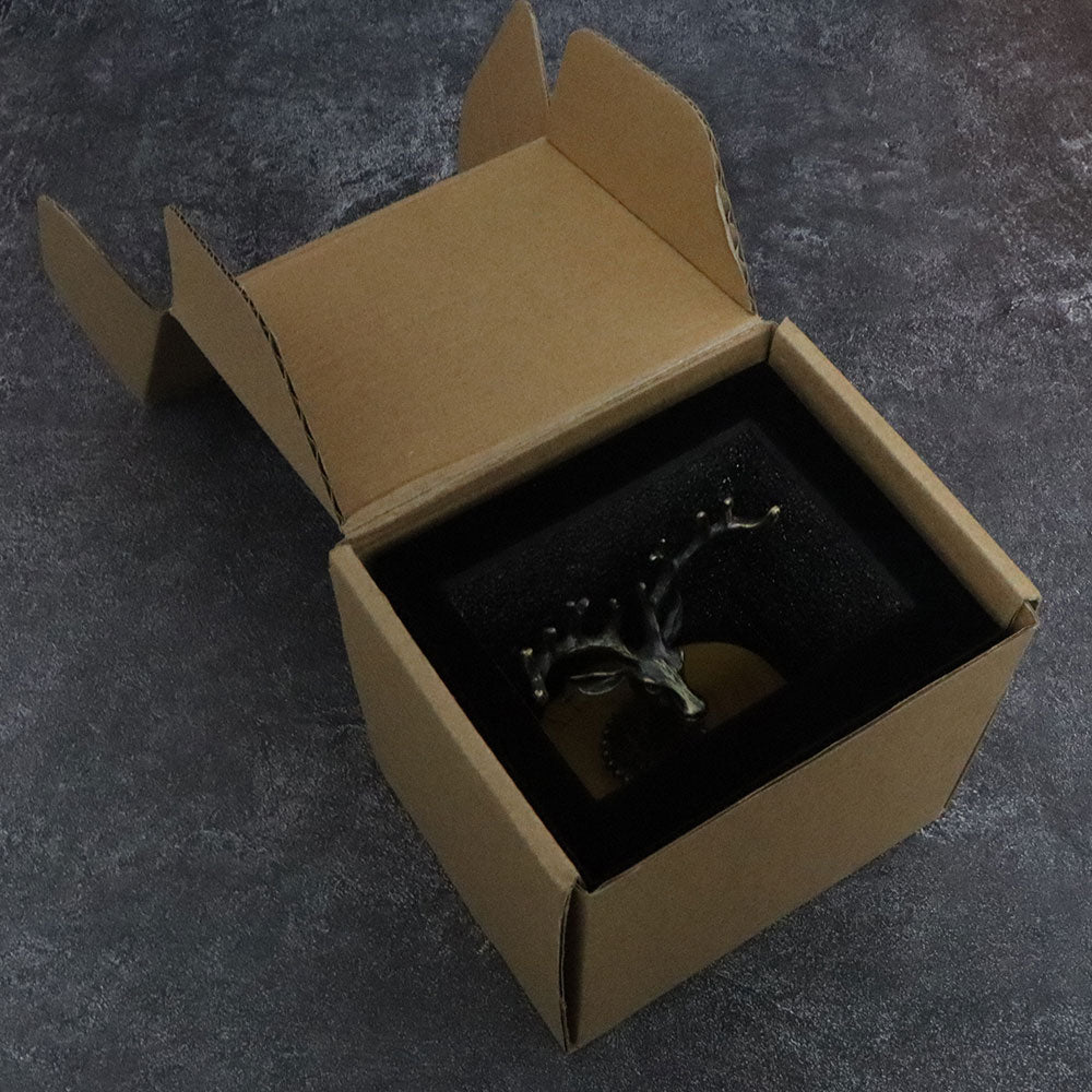 Creative Metal Elk Head Wooden Stand - Tophatter Daily Deals