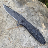 Fantastic Reindeer in the Mirror Folding Knife - Tophatter Daily Deals