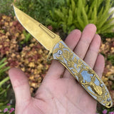 Fantastic Reindeer in the Mirror Folding Knife - Tophatter Daily Deals