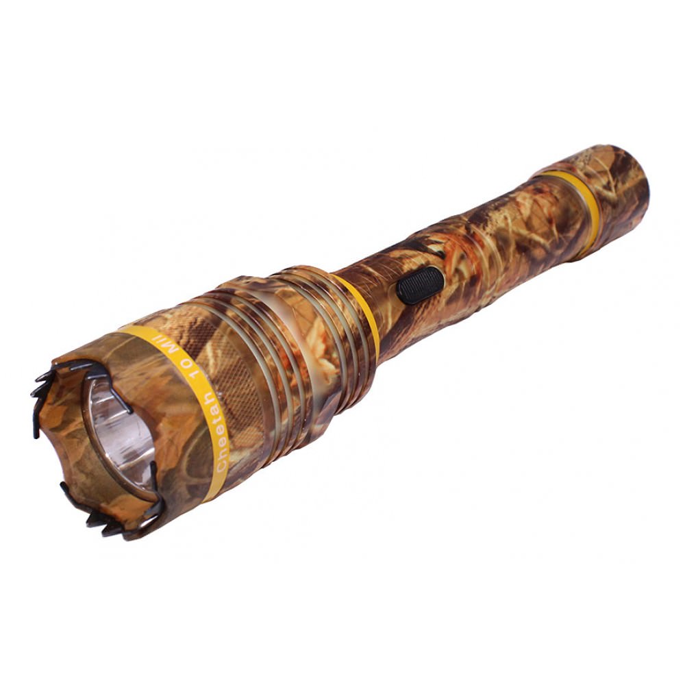 Defender 10 Million Volt Tactical Flashlight Stun Gun Rechargeable All Metal Tree Camo - Tophatter's Guns'N'Weapons Store Collectible Weapons - Tophatter Daily Deals