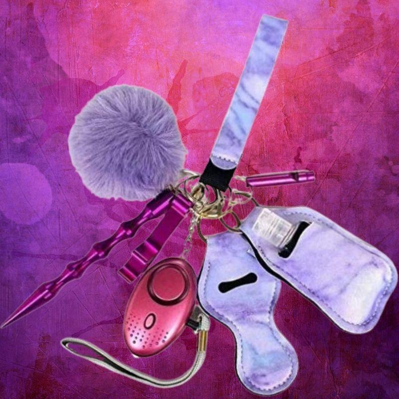 Fight Fobs® Purple Haze Self Defense Key Chain Gift Set Basic Self-Defense Keychains - Tophatter Daily Deals