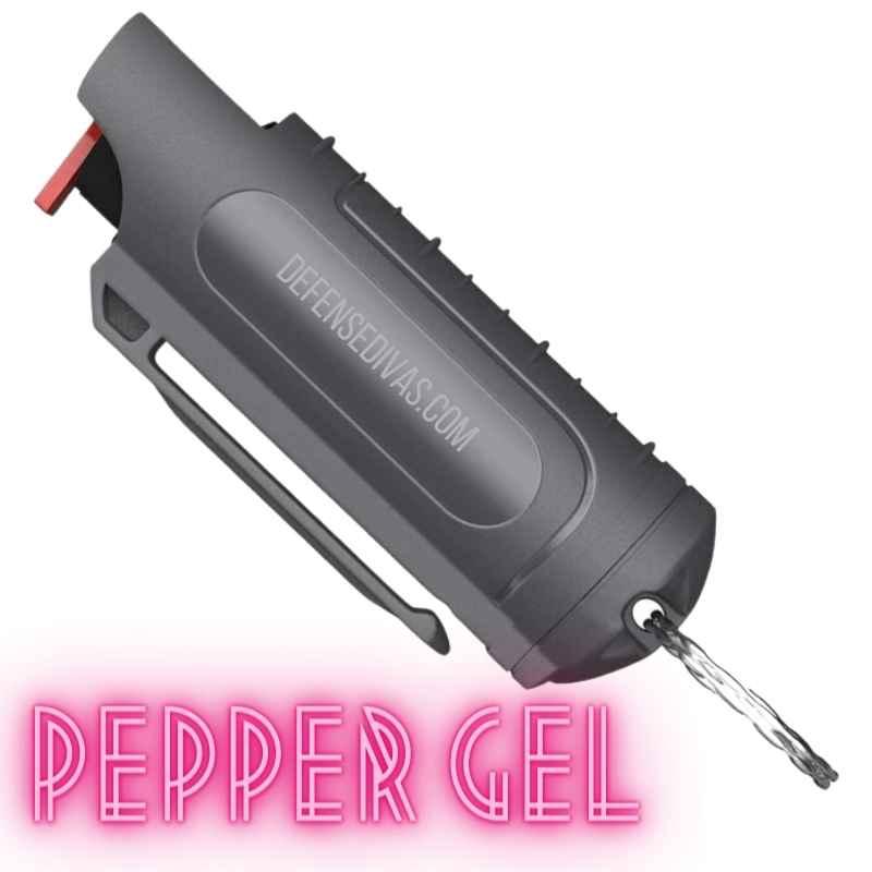 Tactical Pepper Gel 18% OC Personal Defense Keychain Gray Pepper Spray - Tophatter Daily Deals