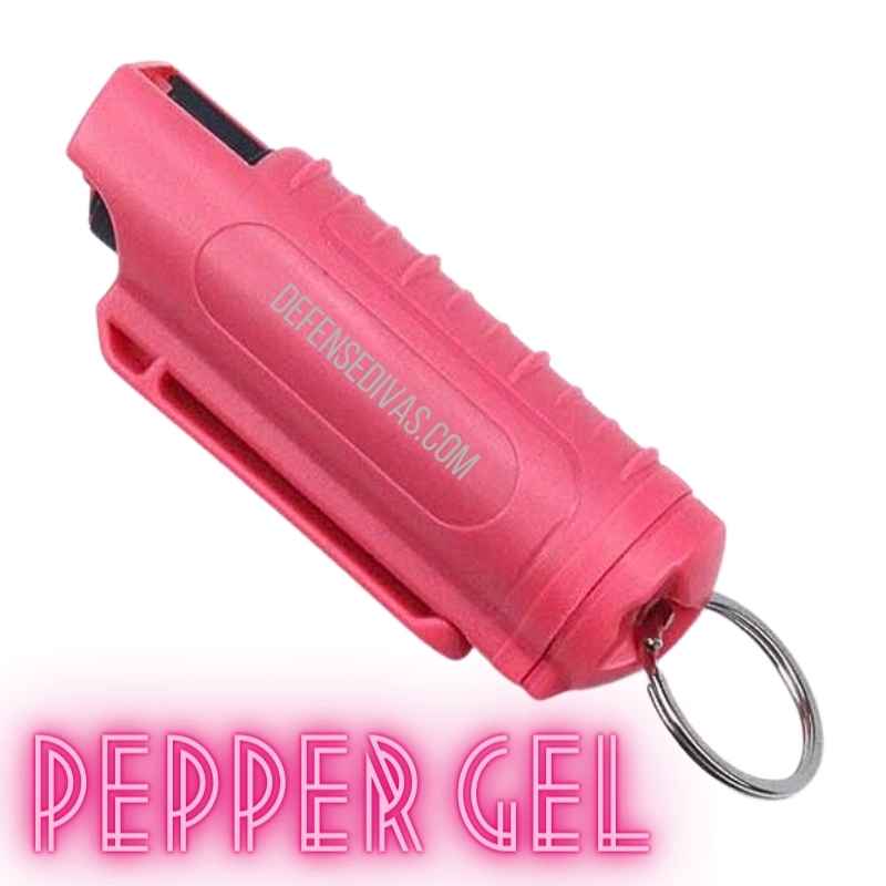 Tactical Pepper Gel 18% OC Personal Defense Keychain Pink Pepper Spray - Tophatter Daily Deals