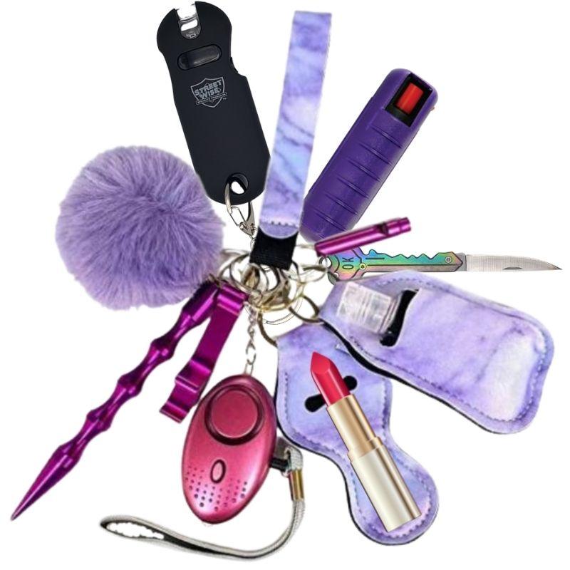 Fight Fobs® Purple Haze Self Defense Key Chain Gift Set Self-Defense Keychains - Tophatter Daily Deals