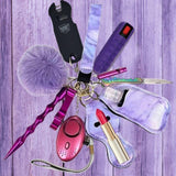 Fight Fobs® Purple Haze Self Defense Key Chain Gift Set Luxe (+Stun Gun+Key Knife) Self-Defense Keychains - Tophatter Daily Deals