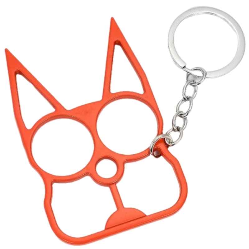 Meowch Metal Self-Defense Kitty Keychain Red Impact Self Defense - Tophatter Daily Deals