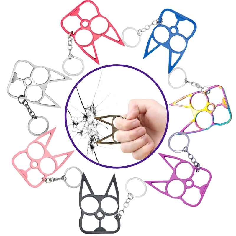 Meowch Metal Self-Defense Kitty Keychain Impact Self Defense - Tophatter Daily Deals