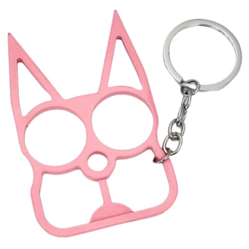 Meowch Metal Self-Defense Kitty Keychain Pink Impact Self Defense - Tophatter Daily Deals
