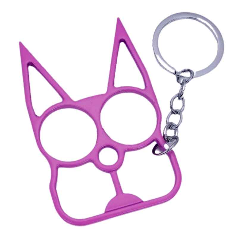 Meowch Metal Self-Defense Kitty Keychain Purple Impact Self Defense - Tophatter Daily Deals