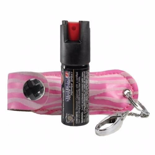 Streetwise 23% OC Super Strength Safari Fashion Model Pepper Sprays Pink & White Pepper Spray - Tophatter Daily Deals