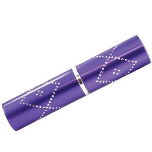 17 Million Volt Rhinestone Perfume Bottle Flashlight Stun Gun Purple Stun Guns - Tophatter Daily Deals