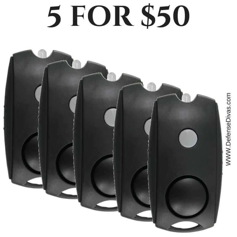 5 For $50 Black Squeeze Panic Alarm Personal Safety Flashlight Key Chain 5 For $50 Pink Campus Safety - Tophatter Daily Deals
