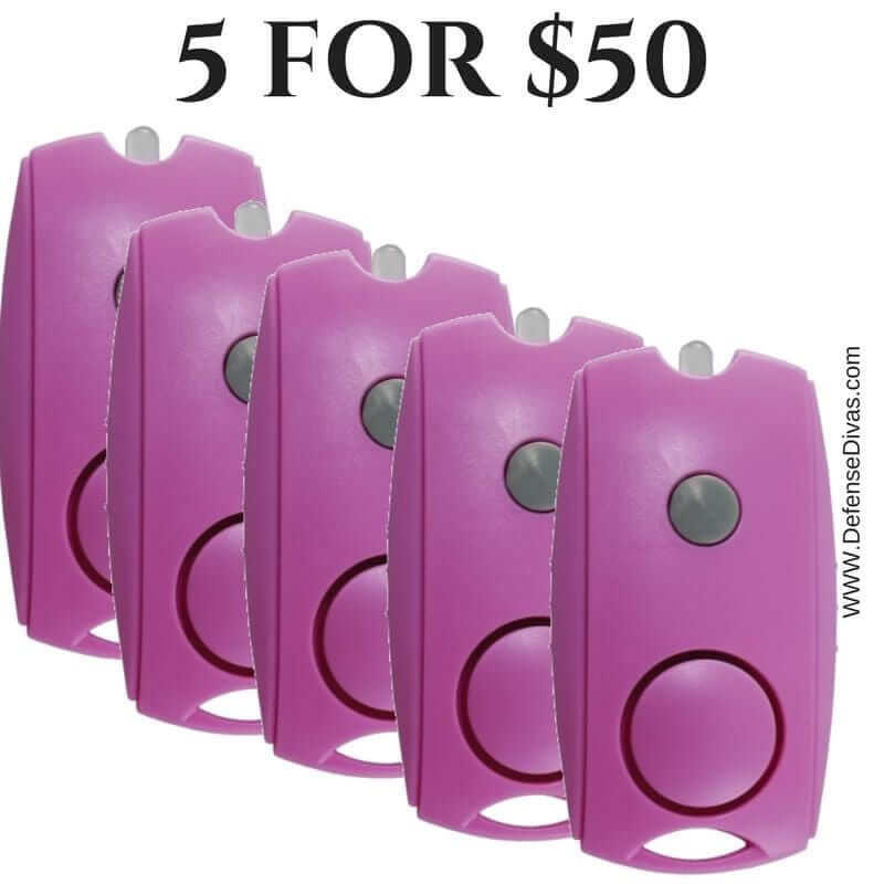 5 For $50 Pink Squeeze Panic Alarm Personal Safety Flashlight Key Chain 5 For $50 Pink Campus Safety - Tophatter Daily Deals