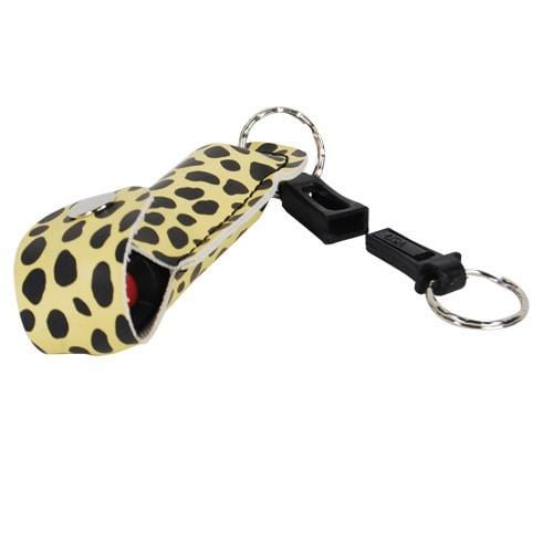 Pepper Shot 10% OC Cheetah Self Defense Pepper Spray Quick Release Key Chain Pepper Spray - Tophatter Daily Deals