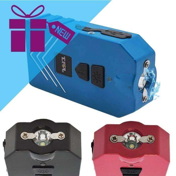 4N1 80,000,000 Stun Gun, Alarm, Power Bank & Flashlight Blue Stun Guns - Tophatter Daily Deals