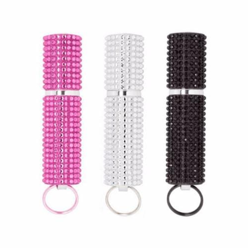 Mace Exquisite Rhinestone Bling Lipstick Pepper Spray Keychain Pepper Spray - Tophatter Daily Deals