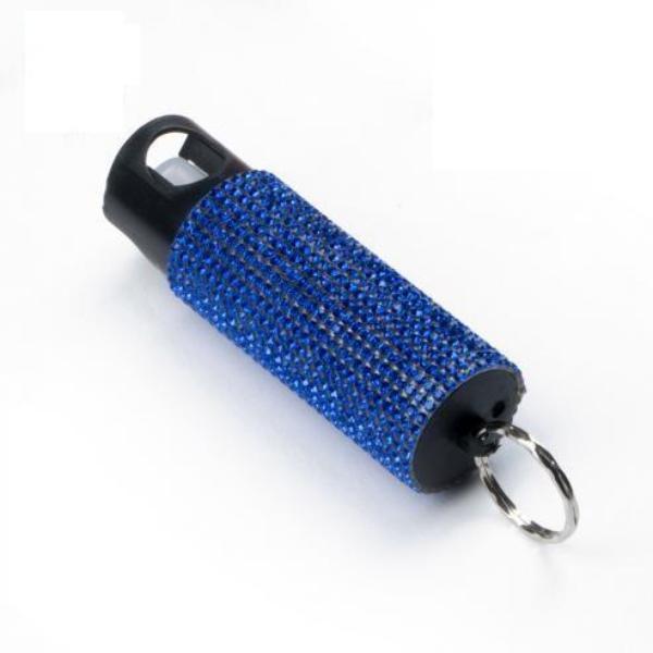 Rhinestone Bling It On Pepper Spray Self Defense Key Ring Blue Pepper Spray - Tophatter Daily Deals