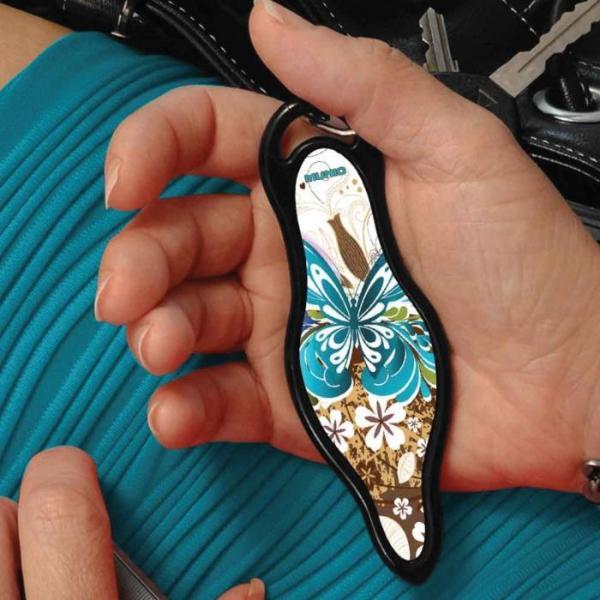 Munio Brownie Butterfly Kubaton Self Defense Key Ring Impact Self Defense - Tophatter Daily Deals