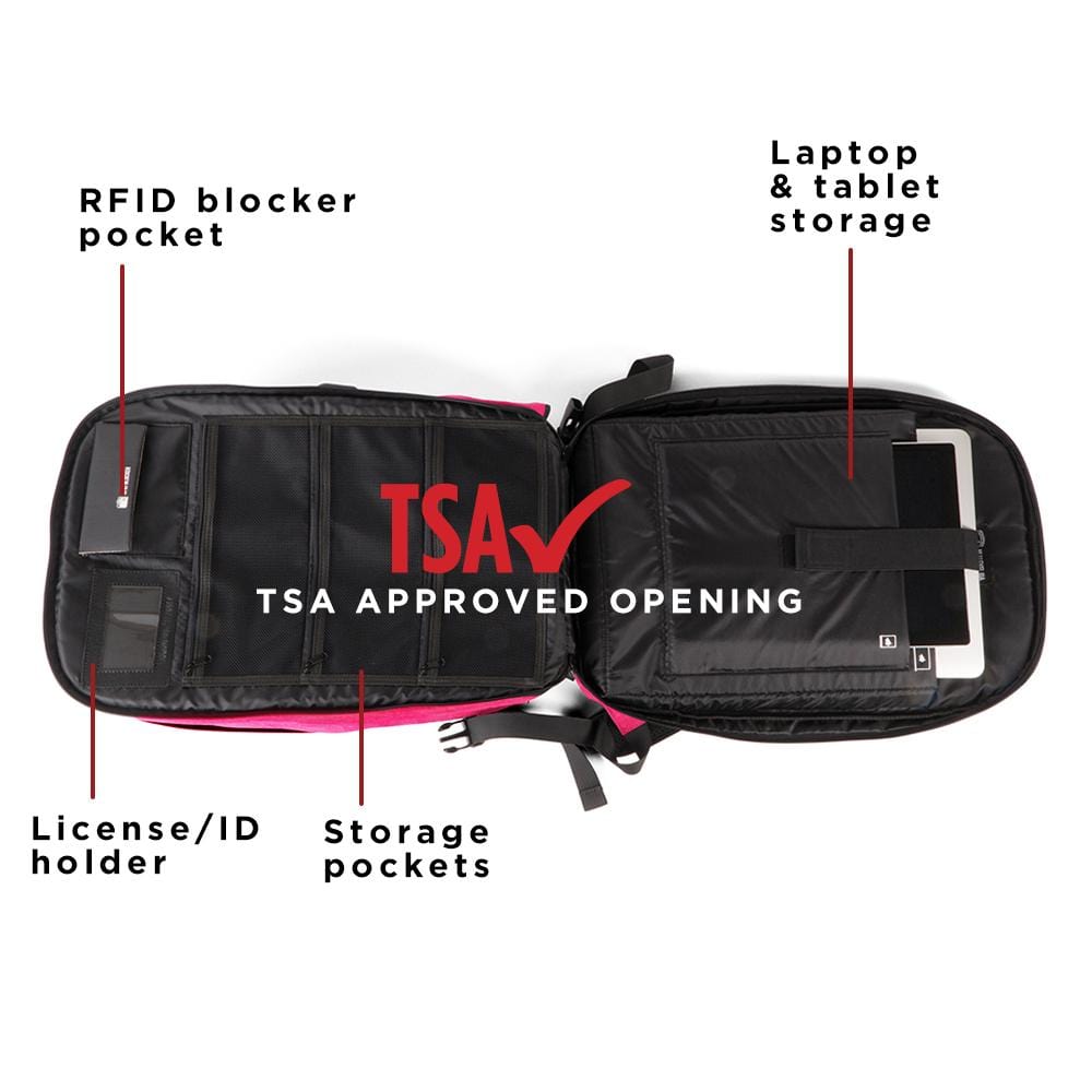 ProShield Smart Bulletproof Backpack + Charging Bank - Hot Pink Bullet Blocker - Tophatter Daily Deals