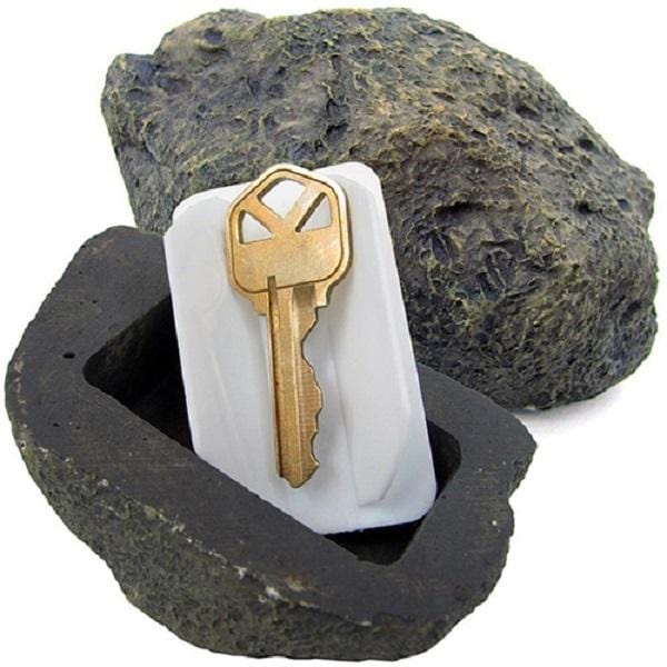 Faux Rock Key Hider Secret Compartment Home Security Diversion Safes - Tophatter Daily Deals