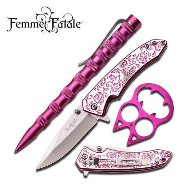"Femme Fatale" Deluxe Pink Self Defense Gift Set Package Deals - Tophatter Daily Deals