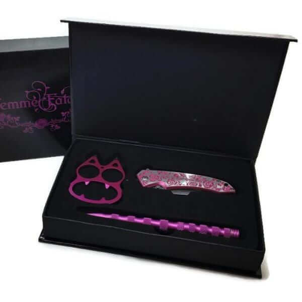 "Femme Fatale" Deluxe Pink Self Defense Gift Set Package Deals - Tophatter Daily Deals