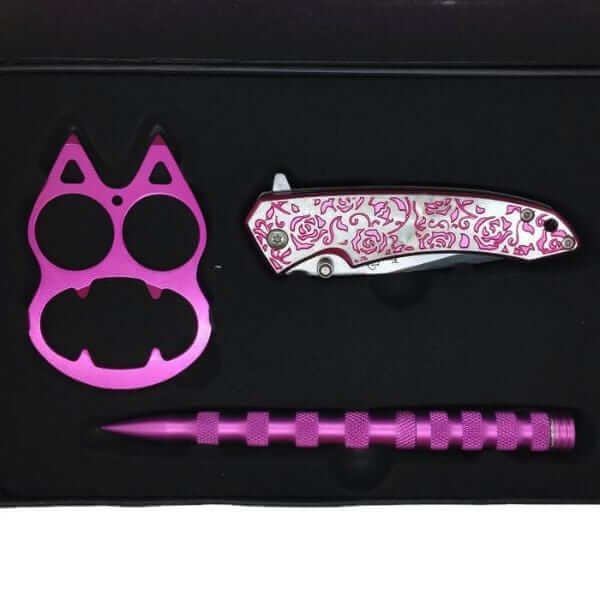 "Femme Fatale" Deluxe Pink Self Defense Gift Set Package Deals - Tophatter Daily Deals