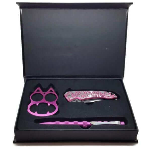 "Femme Fatale" Deluxe Pink Self Defense Gift Set Package Deals - Tophatter Daily Deals