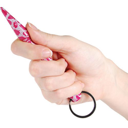 Pink and Black Camo Pointed Solid Steel Kubotan Self Defense Key Chain Pink Impact Self Defense - Tophatter Daily Deals