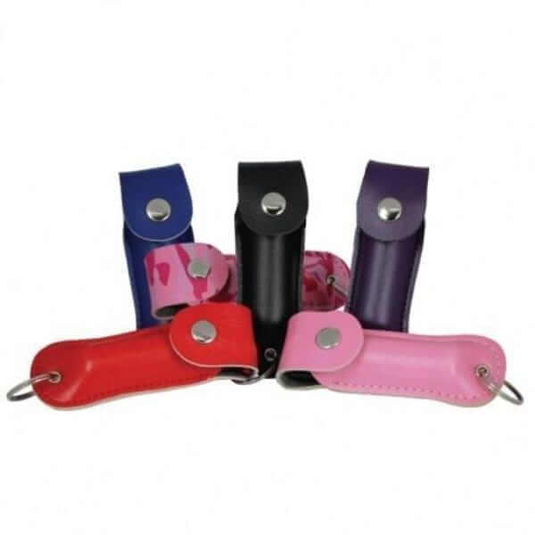 18% OC Pepper Spray Leatherette Soft Case Key Ring Pepper Spray - Tophatter Daily Deals